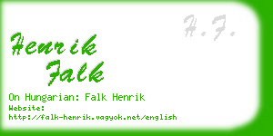 henrik falk business card